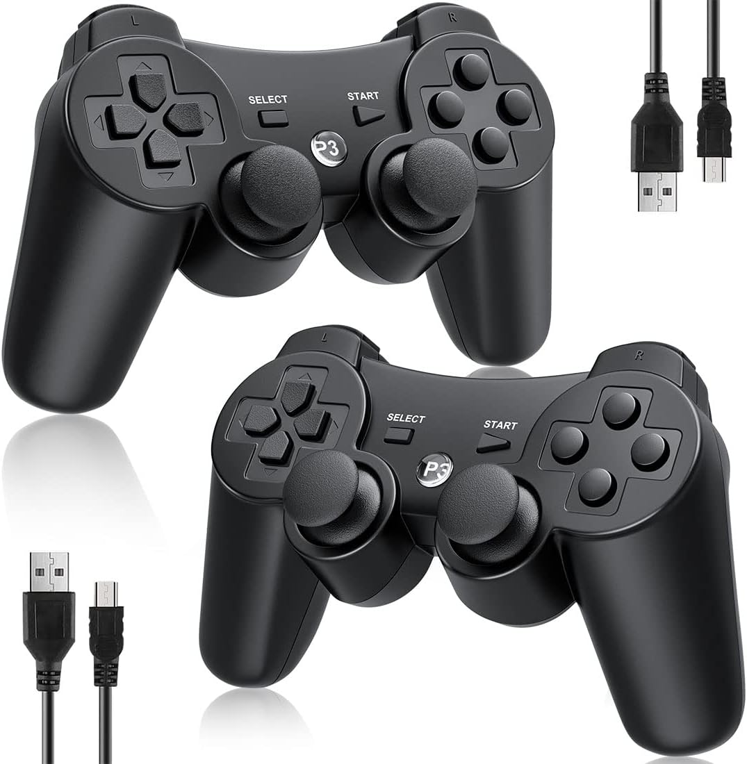 OKHAHA wireless controller for PlayStation 3 front view showing dual analog sticks and buttons.