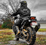 Bykr motorcycle rain suit packed set for outdoor portability
