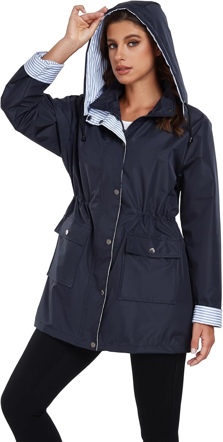 Arthas hooded rain coat lifestyle outdoor view
