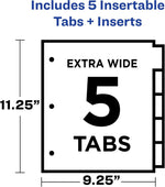 Avery binder dividers showing two pocket storage feature
