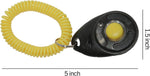 StarMark deluxe clicker attached to yellow spiral wrist band