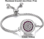 Stainless steel tree of hope locket bracelet open view