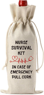 FBCCZEY nurse wine bag front view with stethoscope graphic