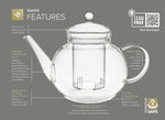 Teabloom tea set with candlelit tea warmer and glass infuser