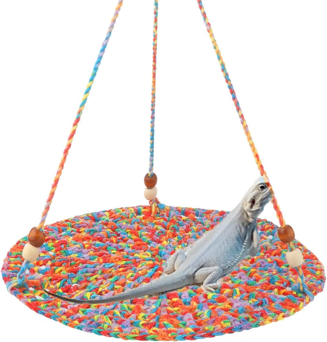 Nopikku handmade durable hammock swing front view for reptiles