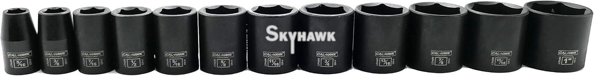 Black phosphate finish SAE sockets layout