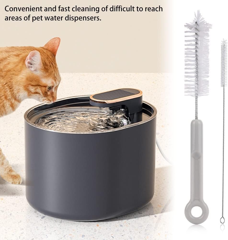 Complete three piece pet drinking dispenser cleaning set