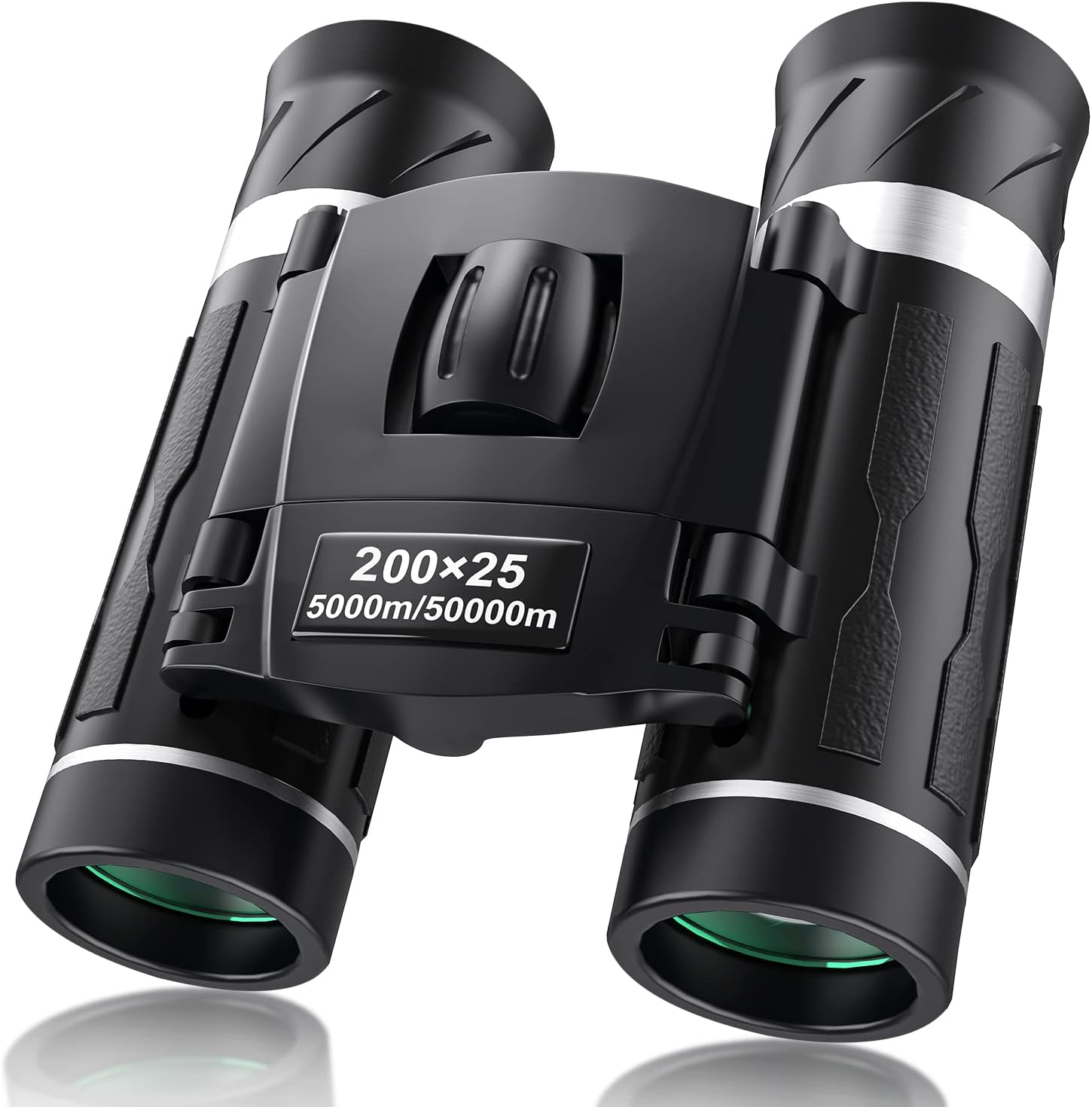 FLYANT compact binoculars front view showing black rubber exterior
