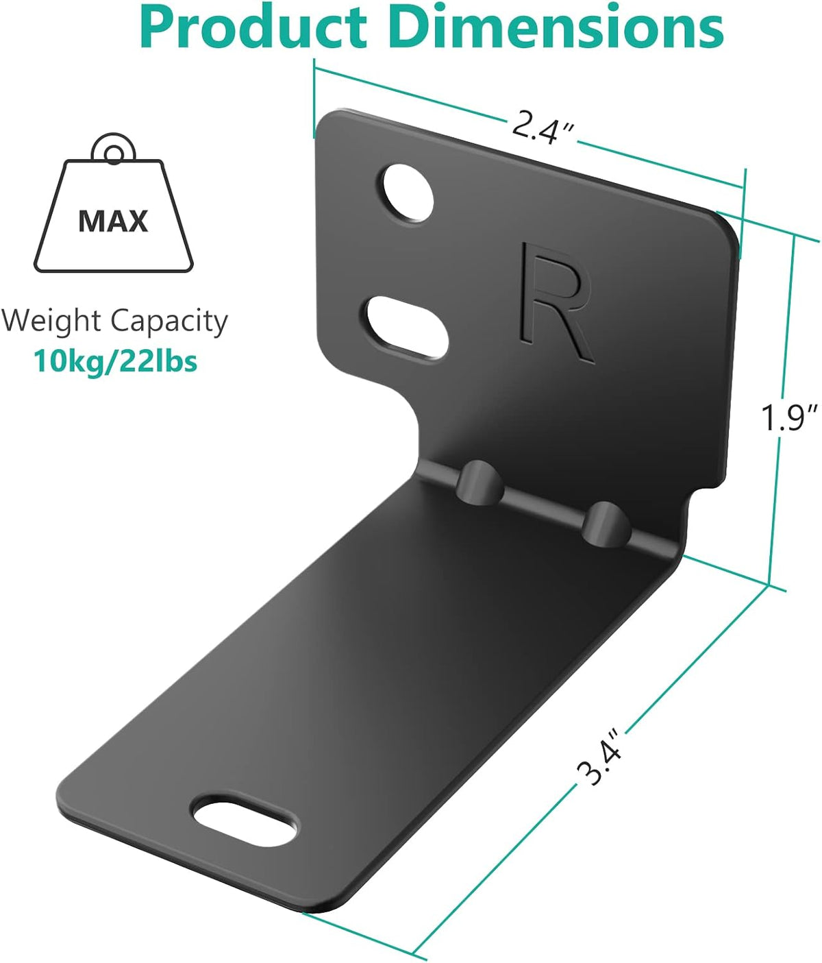 WALI Soundbar Wall Mount Bracket for Bose SoundTouch 300, 500, 700 and 900 (BSM002), Black - Image 3