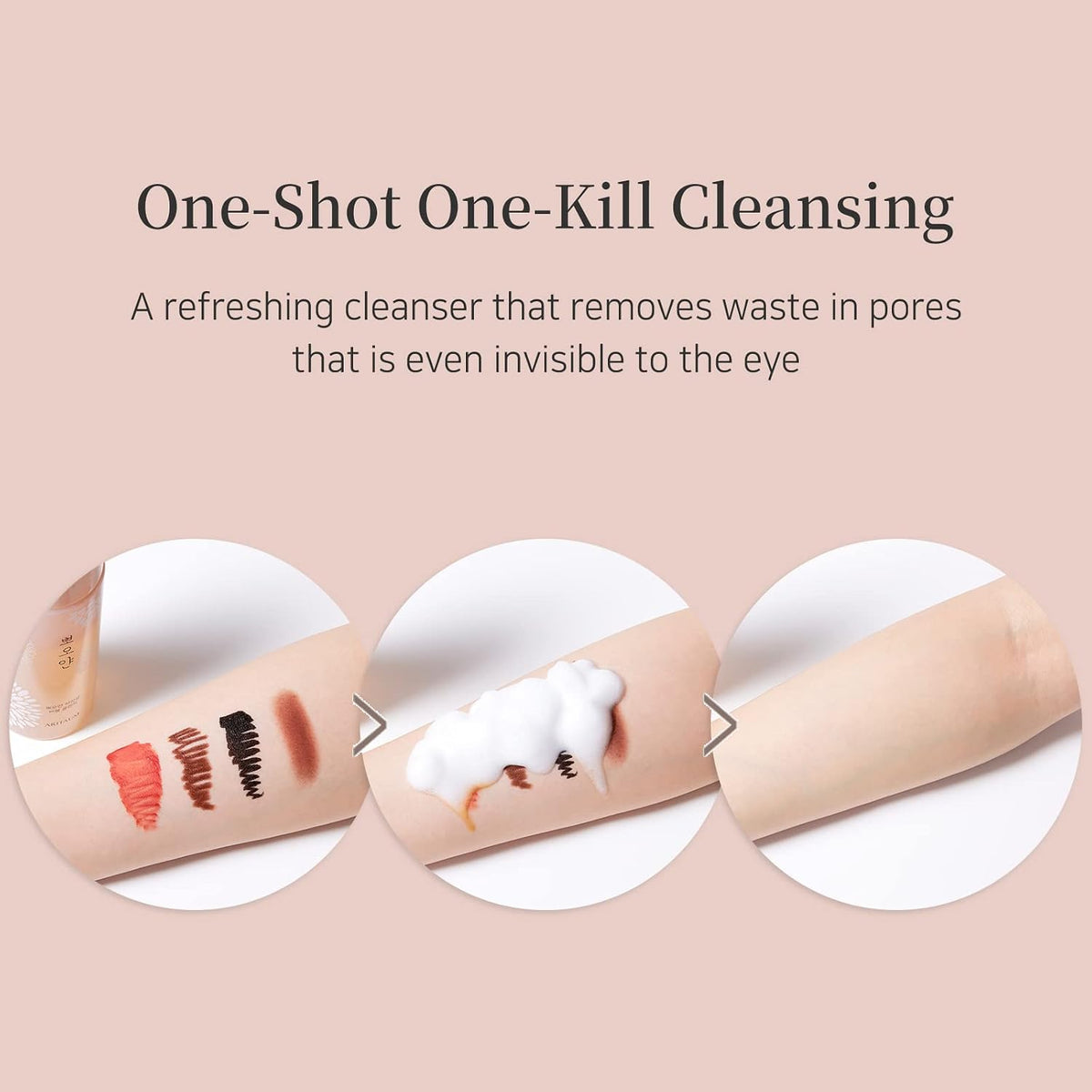 Microbubble foam texture of ETUDE PPOYAN gentle cleanser on hands