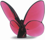 Baccarat Red Lucky Butterfly 2104322 front view crystal figurine