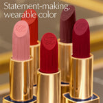 Estée Lauder luxury refillable lipstick open case display with golden components