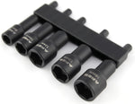 ARES metric magnetic nut drivers inserted in impact driver