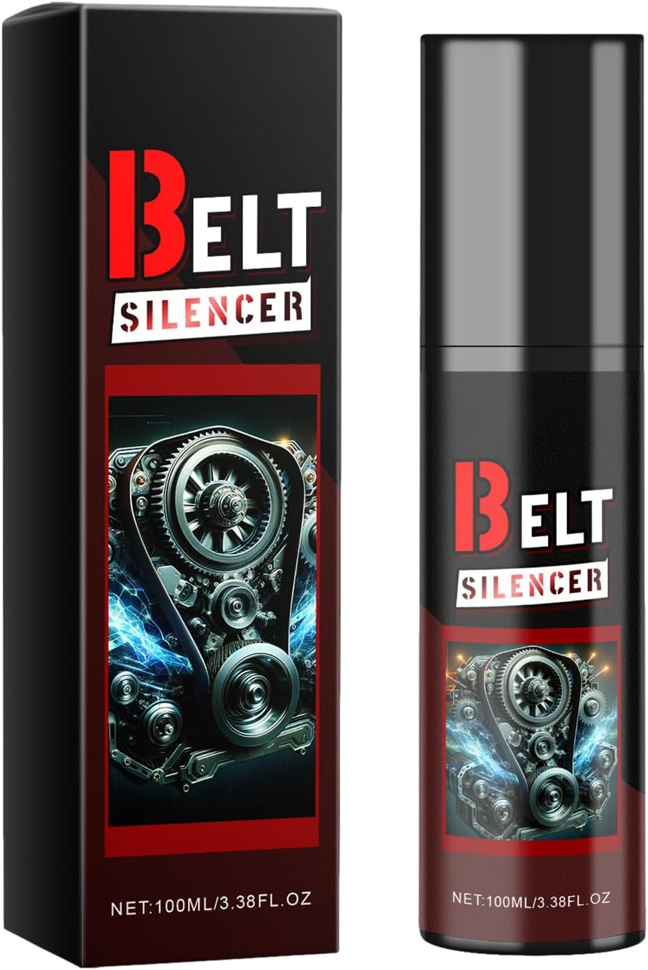 Generic Squeaking Belt Noise Spray front view showing the 100ml automotive canister applicator