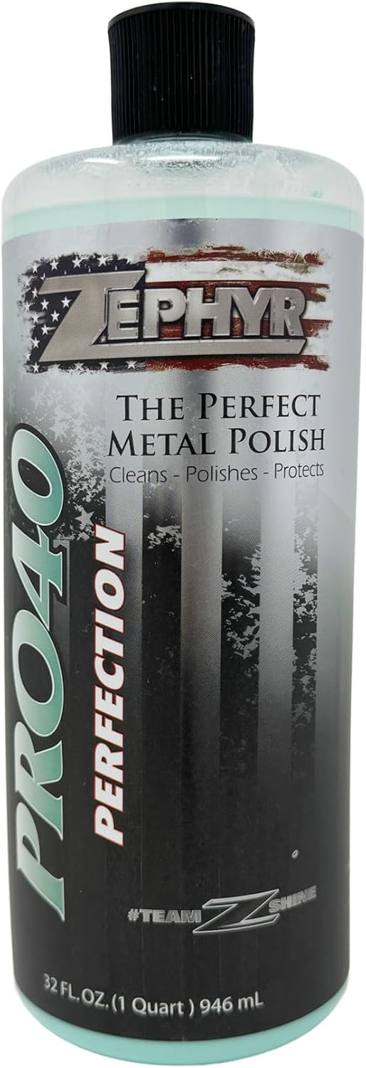 Zephyr - Pro 40 Perfection Liquid Metal Polish - Stainless Steel & Aluminum Polish for Big Rigs, Semi Trucks, Fuel Tanks, & More - 32 oz - Image 1
