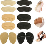 HMKT Heel Grips and Metatarsal Pads front view for loose shoe fit.