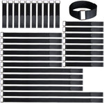 VIGAER hook and loop fastening cable strap front view showing the thirty piece multi size assortment pack