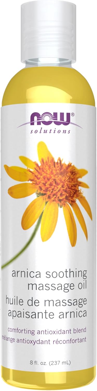 NOW Solutions, Arnica Soothing Massage Oil, Comforting Antioxidant Blend, 8-Ounce - Image 1