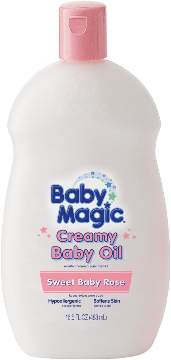 Baby Magic creamy baby oil front view of two bottles