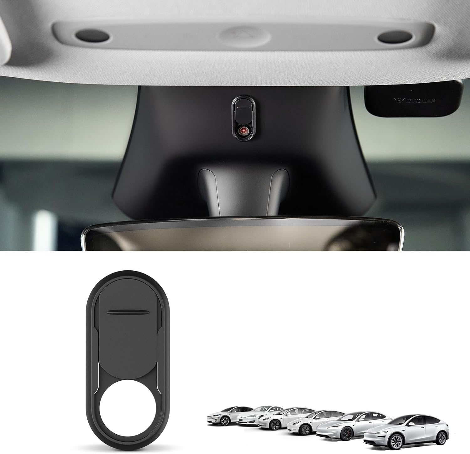 TEMAI camera cover slide for Tesla Model Y front view cabin privacy shield