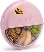 melii Spin Snack Container | 3-Compartment Rotating Snack Box with Sliding Window, BPA-Free, Dishwasher Safe, Portable Snack Container for Kids Ages 3+ (Pink) - Image 12
