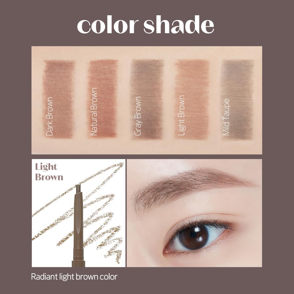 Korean makeup authentic Etude eyebrow pencil with spoolie brush