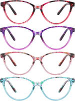 4 Pack Blue Light Blocking Reading Glasses,Readers for Women and Men | Spring Hinges,Lightweight,No Head Pinching,Cheaters,For Adults,Read Newspaper,Book,Watch TV,Computer,Cellphone,Mobile phone - Image 11