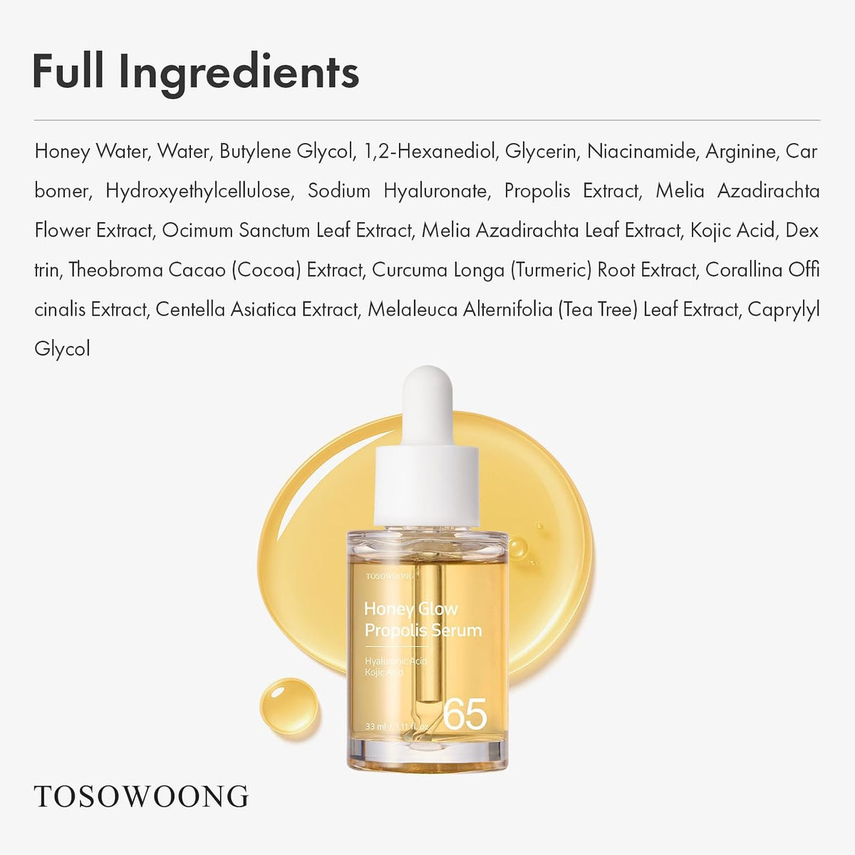 Close up view of the dropper application for the hydrating hyaluronic acid facial serum.