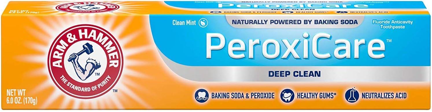 Arm And Hammer PeroxiCare Deep Clean Toothpaste front view whitening formula