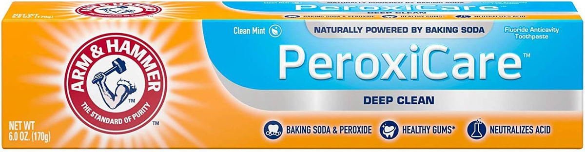 Arm And Hammer PeroxiCare Deep Clean Toothpaste front view whitening formula