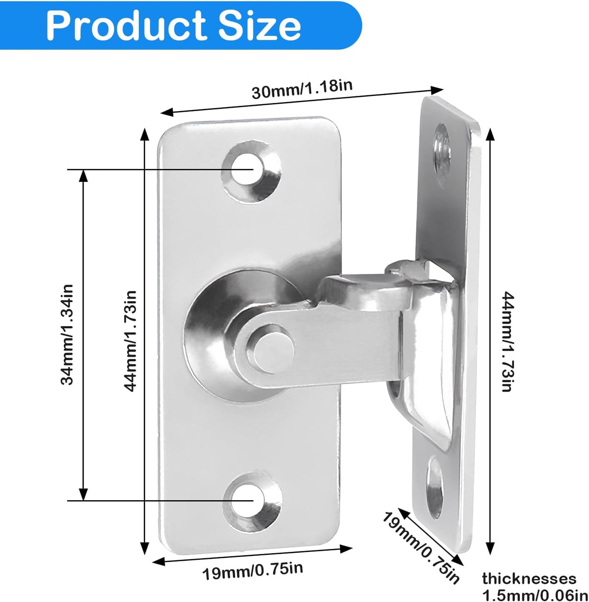 OT-NVWOZR stainless steel door latch angle view