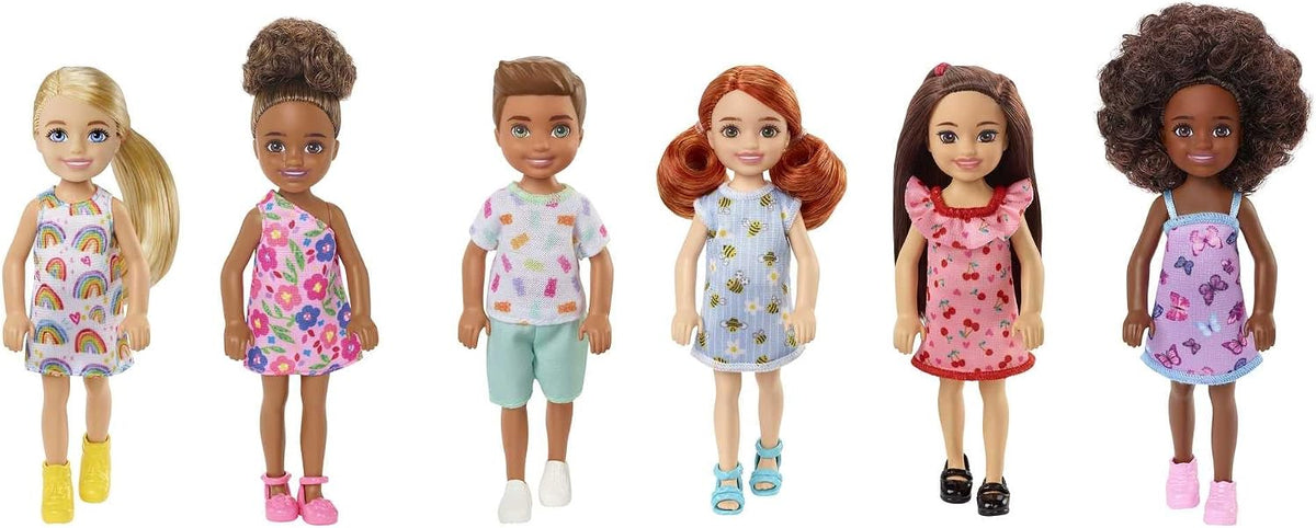 Barbie small doll posing with removable fashion outfit