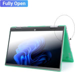 mCover translucent green laptop cover port cutout view