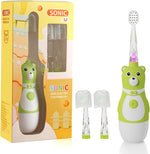 Sanguisync Kids Electric Toothbrush front view bear design for toddlers.