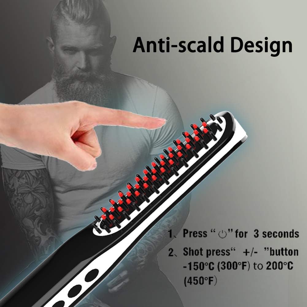 Rechargeable battery powered beard straightener accessories and USB cable