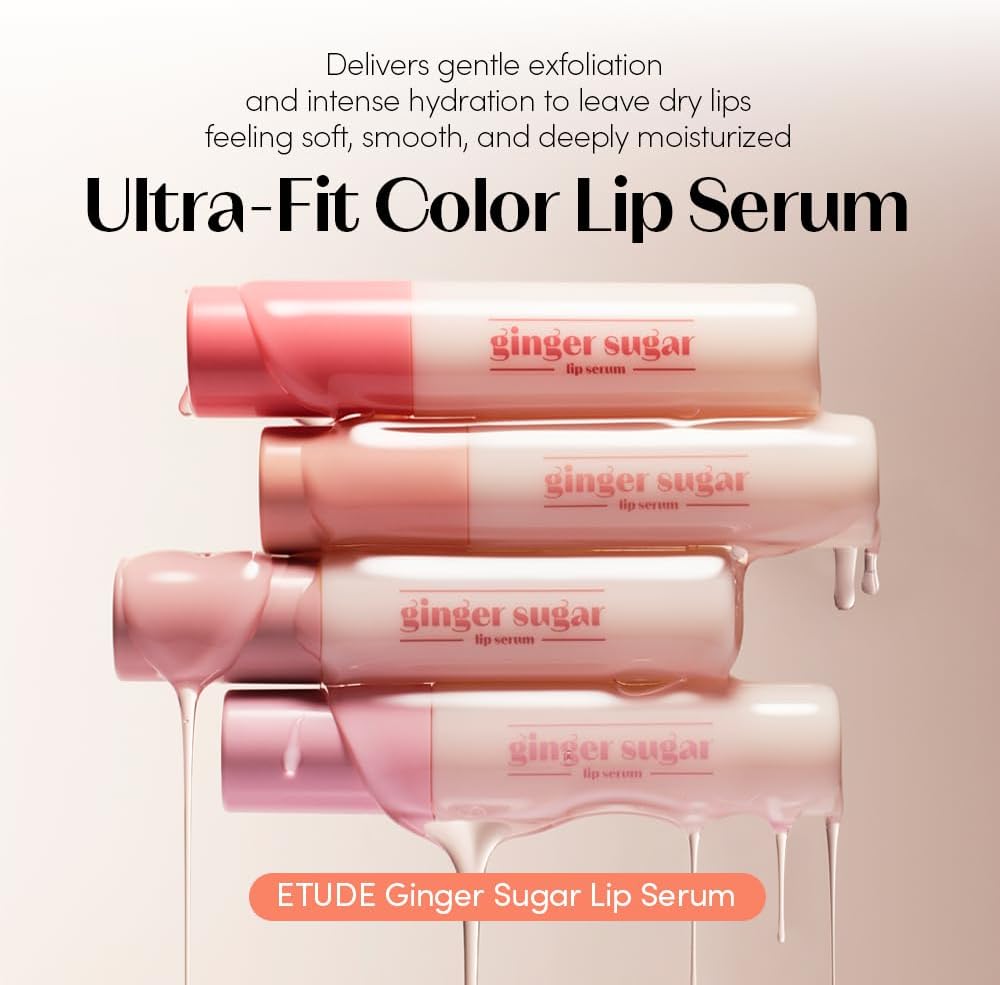 ETUDE Ginger Sugar Lip Serum Nude Beige swatch on hand