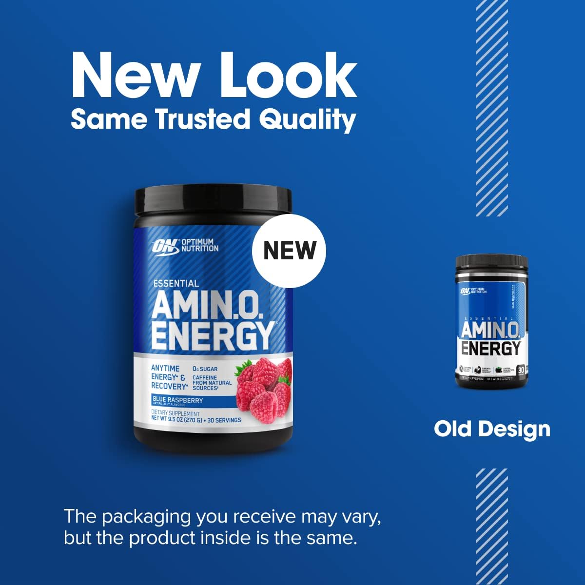 Optimum Nutrition Amino Energy Blue Raspberry drink mixed in a shaker bottle