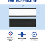 Close-up of clear plastic protectors sliding into magnetic label channels