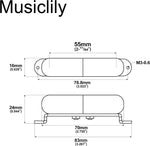 Musiclily Artec LSA70 gold guitar pickup top angle view
