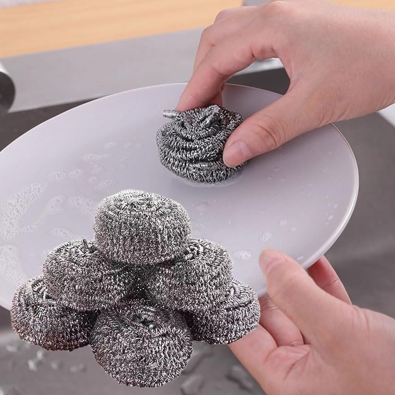 Anqing Topeak stainless steel scrubber balls set of 6 front view