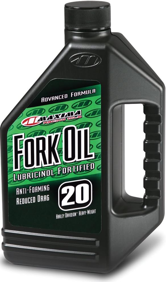Maxima 20 Weight Standard Hydraulic Fork Oil 16 Fluid Ounce bottle front view