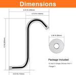 HarJue high rise shower extension pipe angled side profile
