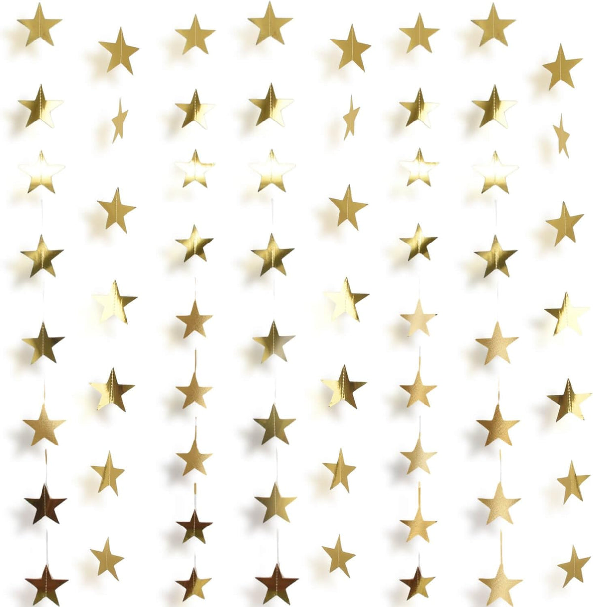 Rypyp gold star garland front view hanging party decoration banner