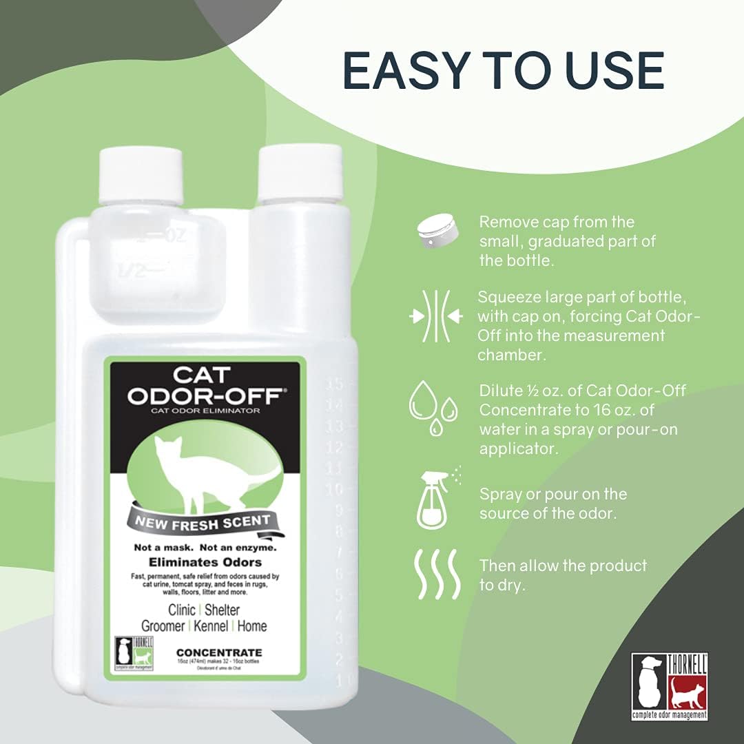 Thornell Cat Odor-Off pet urine odor eliminator liquid concentrate