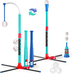 Handwell 3-in-1 T Ball Set for kids front view showing adjustable stand