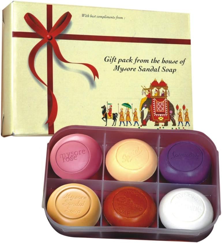 Mysore Sandal Soap Gift Pack, 150g - Pack of 6 - Image 1