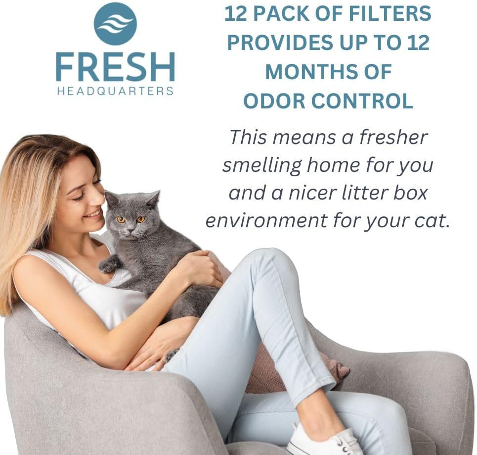 Fresh Headquarters dome compatible pre cut charcoal filters twelve pack