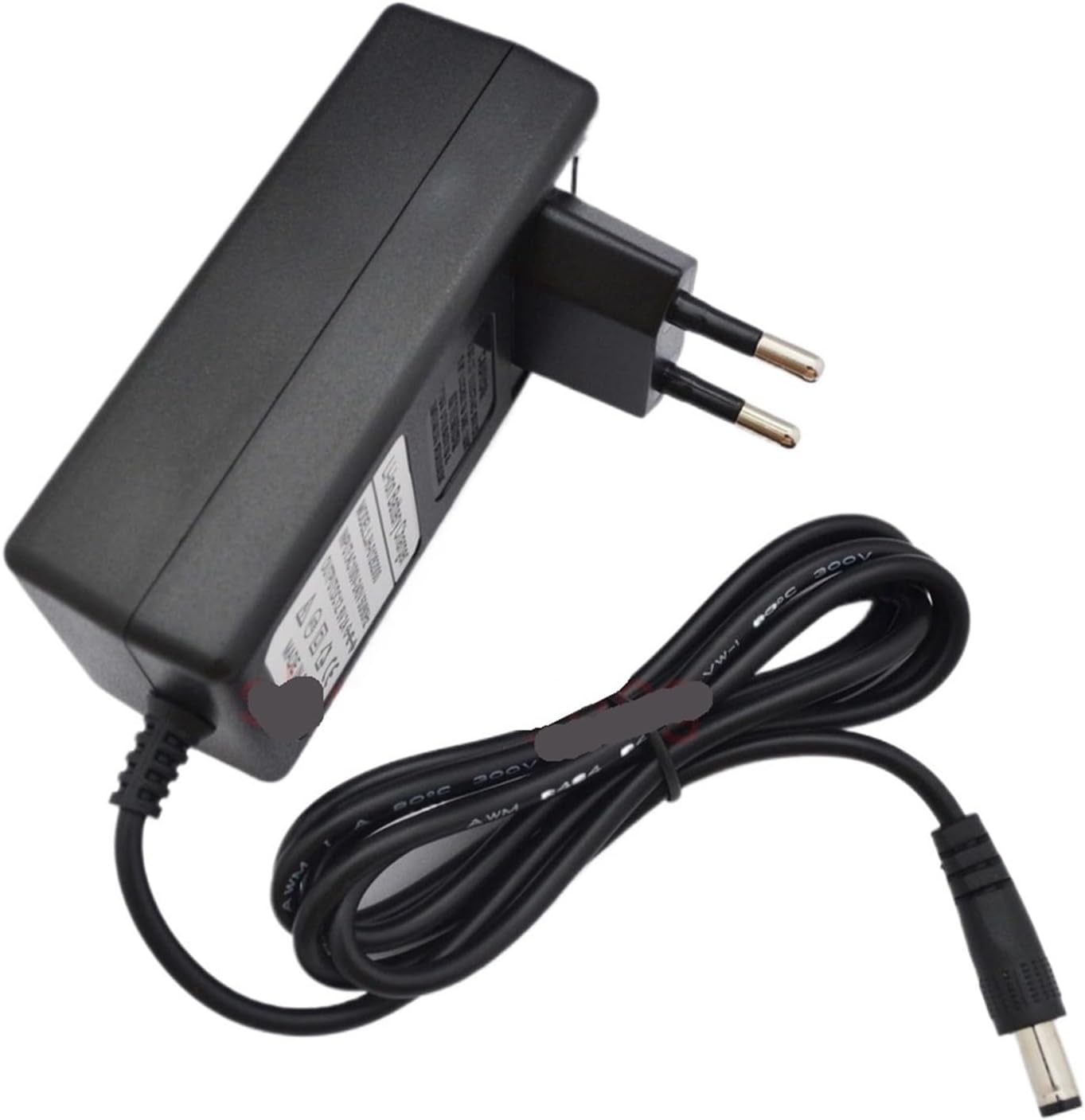 Rhnlmgkl 21V 1A AC adapter with UK plug front view