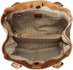 FRYE Melissa Tote magnetic snap closure detail