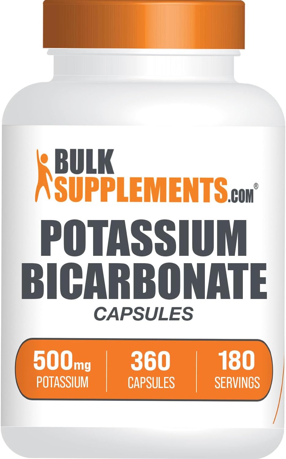 BulkSupplements Potassium Citrate health supplement bottle next to workout gear